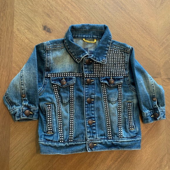 OshKosh B’Gosh Denim Rhinestone Jacket. Size 12mo. - Picture 2 of 8